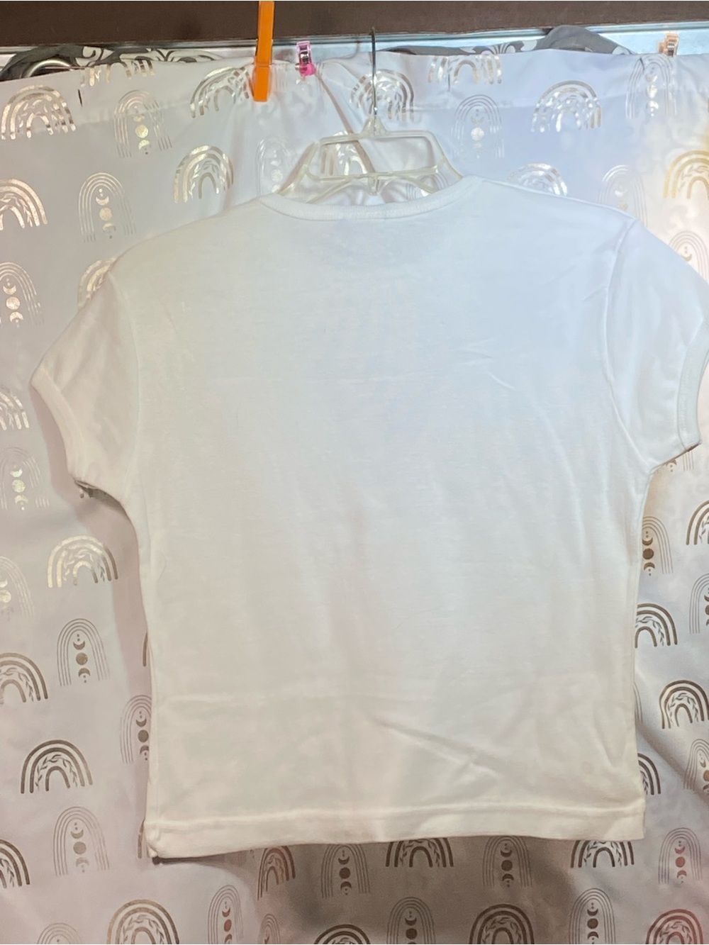 LV INSPO White Short Sleeve Tee with Pink Glitter Logo - Picture 8 of 8